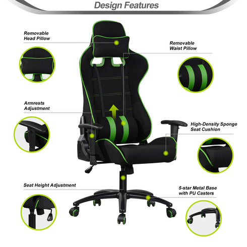 Racing Gaming Chair Green
